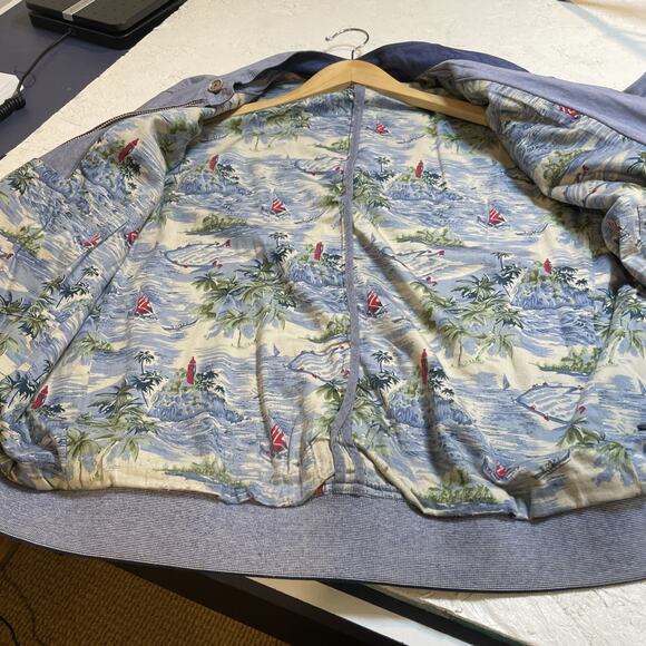 Ted Baker Jacket Full Zip Lightweight Blue Cotton Blend Size Unknown - Picture 6 of 11